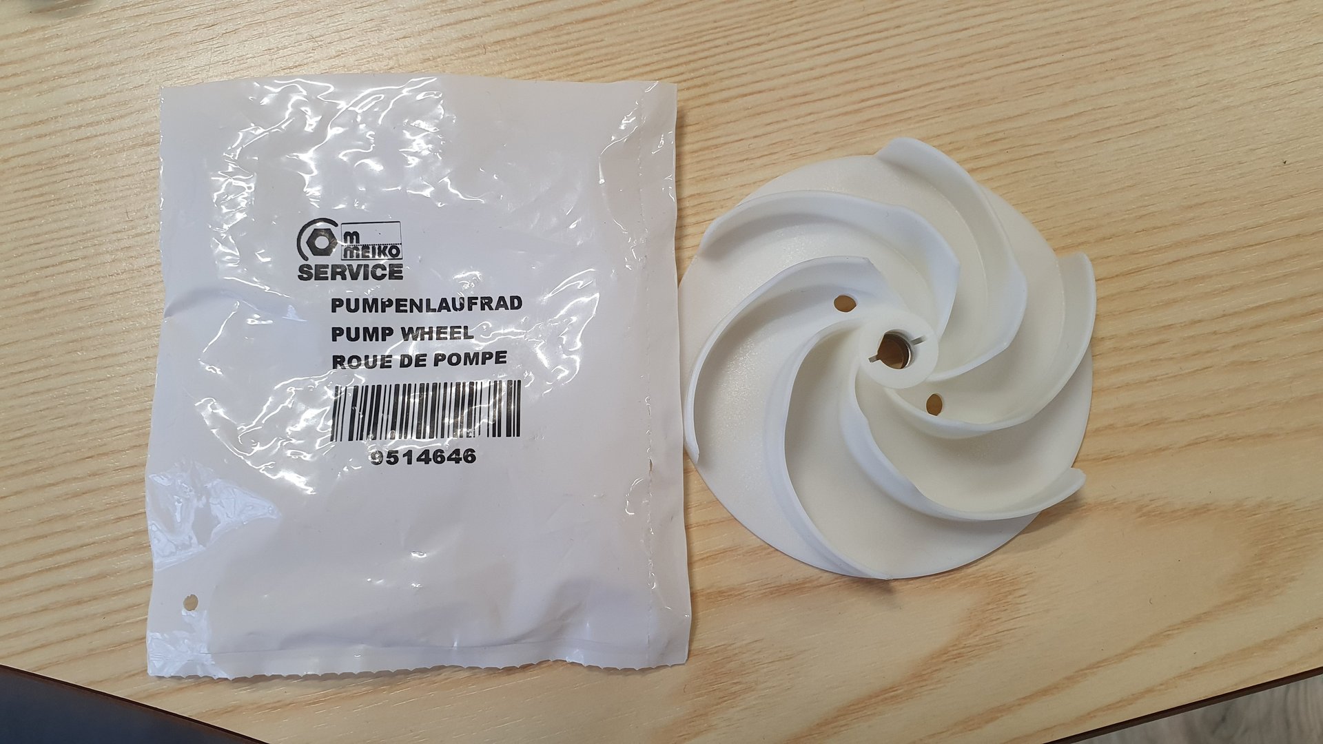Schaufelrad ø 103 mm für Achse ø 9 x 8 mm - Bild 1