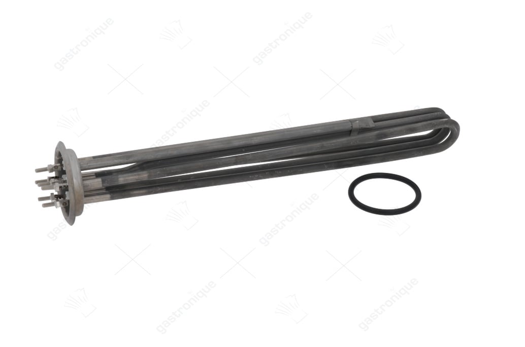 Heizelement 7500W 277V L 370mm B 40mm H 35mm VC 3 Flansch ø 72mm Rundflansch Anschluss M4 - Bild 1