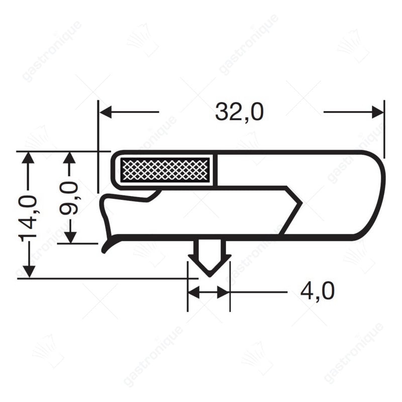 deurrubber 590x390 mm - afbeelding 1