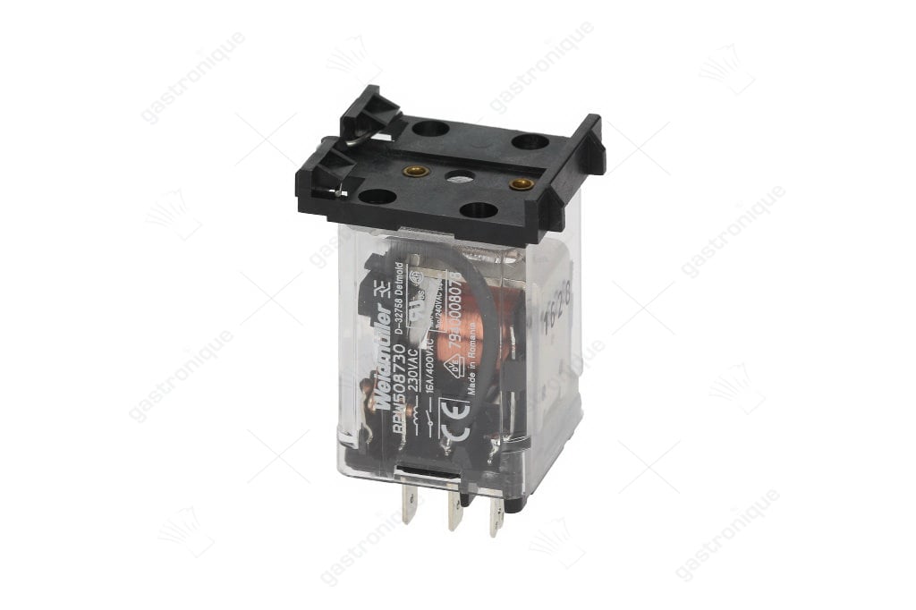 vermogensrelais FINDER 230VAC 16A 2NO aansluiting vlaksteker 6,3mm overslagbevestiging - Image 1