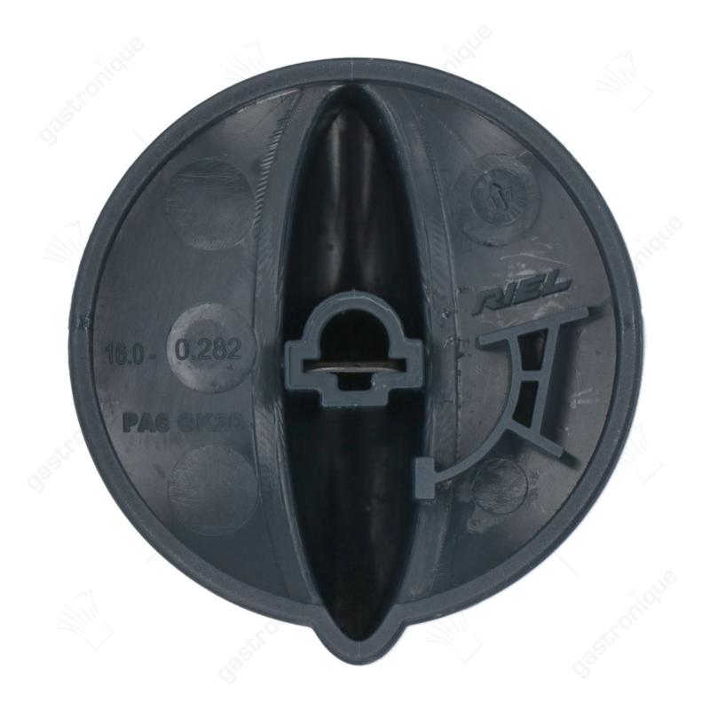 Knopf-Schalter Nullstreifen ø 50mm Achse ø 6x4,6mm Fase oben schwarz - Bild 2