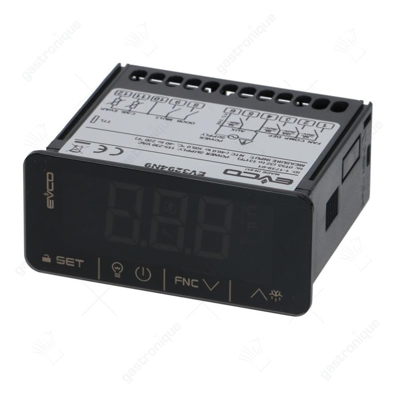 elektronischer Regler EVCO Typ EV3294N9 Einbaumaß 71x29mm 115-230V AC Spannung NTC/PTC - Bild 1