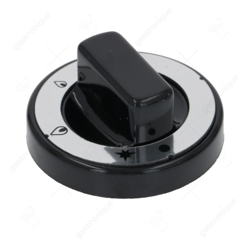 schwarzer Knopf ø 70 mm bedruckt für Gasventil mit einer Welle von 10x8 mm D-Form - Bild 1