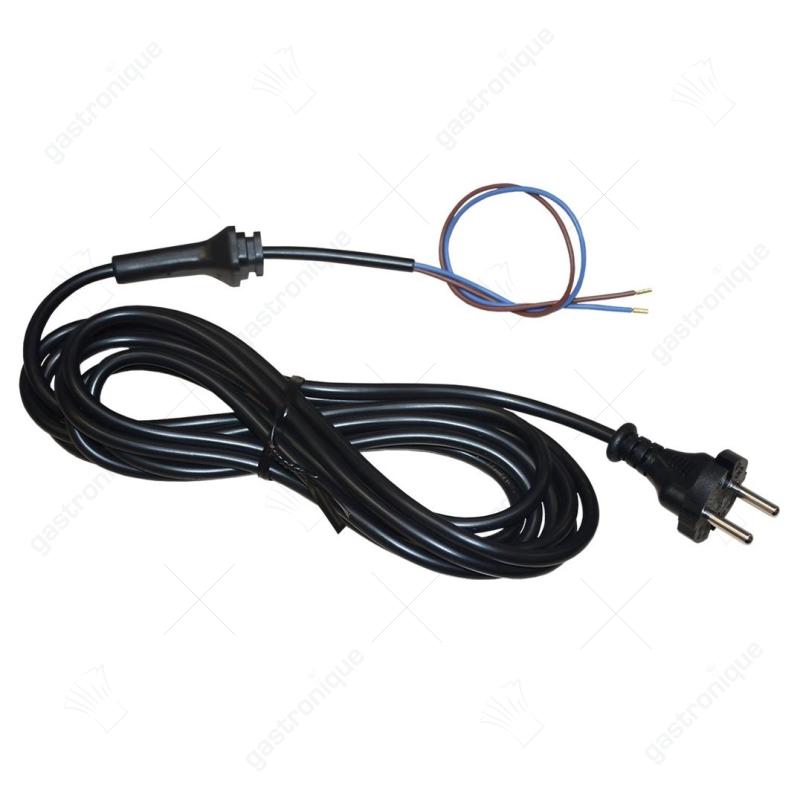 CEE7/17 2-poliges Anschlusskabel 1,5mm² mit Schrauben schwarz L 3750mm Steckertyp C - Bild 1