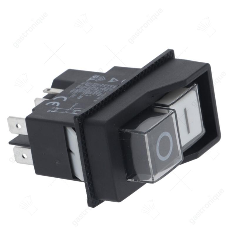 Schalter 0-1 weiß/schwarz 16a 250v - Bild 1