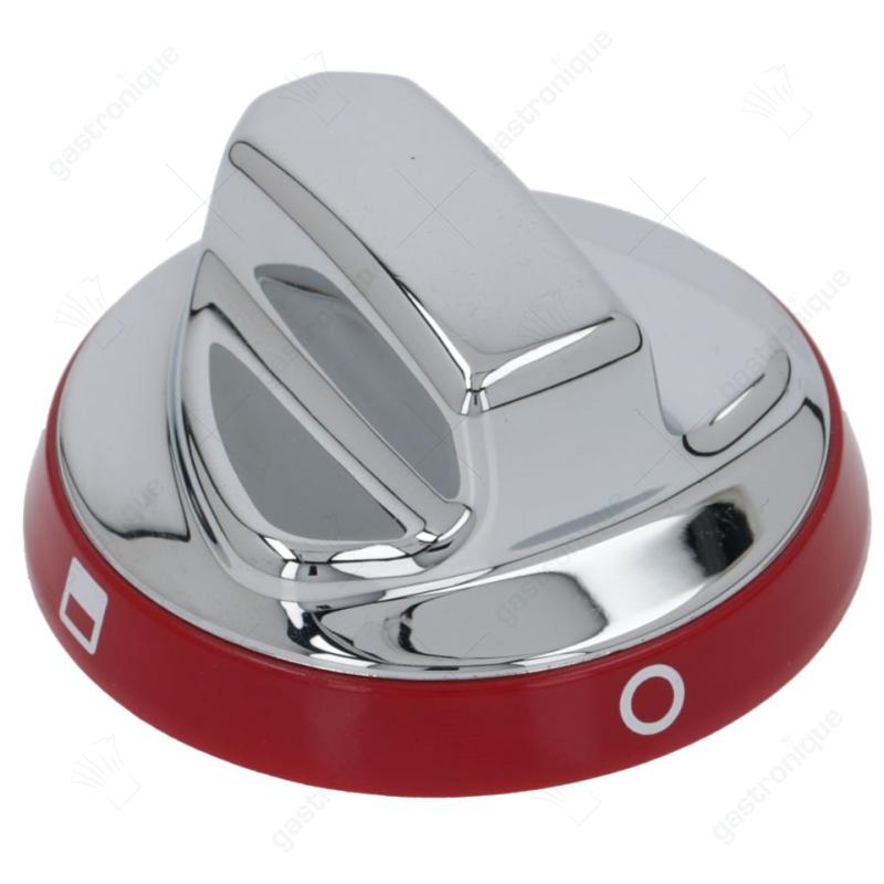 zilveren knop-rood ø 72 mm electr. - afbeelding 1