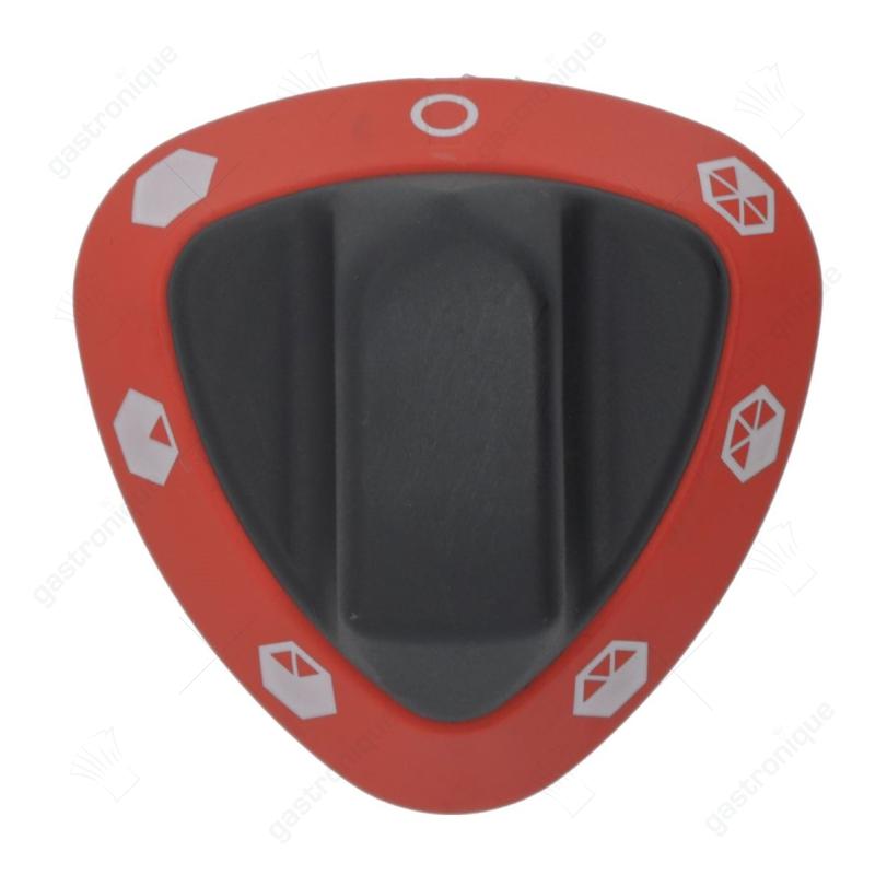 zwarte knop-rood bedrukt - afbeelding 1