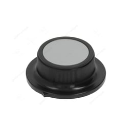 knop schakelaar nulstreep ø 55mm as ø 5x5mm afvlakking horizontaal zwart