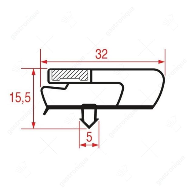 deurrubber 590 x 395 mm - Thumbnail 2