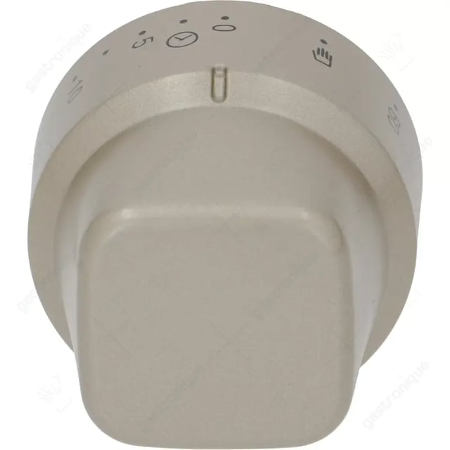 Knop tijd 60min ø 45mm as ø 6x4,6mm afvlakking onder goud - miniatuur 1