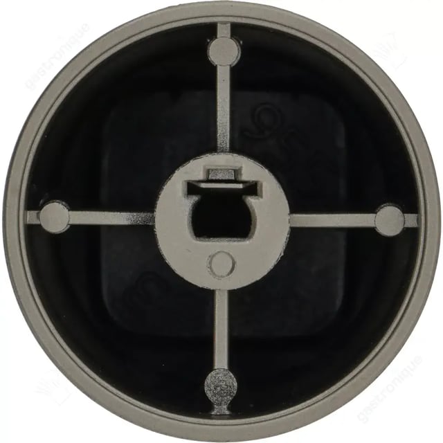 Knop tijd 60min ø 45mm as ø 6x4,6mm afvlakking onder goud - miniatuur 2