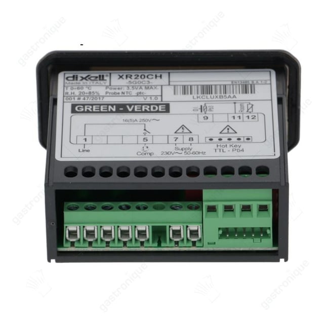 elektronische regelaar DIXELL XR20CH-5G0C3 inbouwmaat 71x29mm inbouwdiepte 61mm 230V - Thumbnail 2