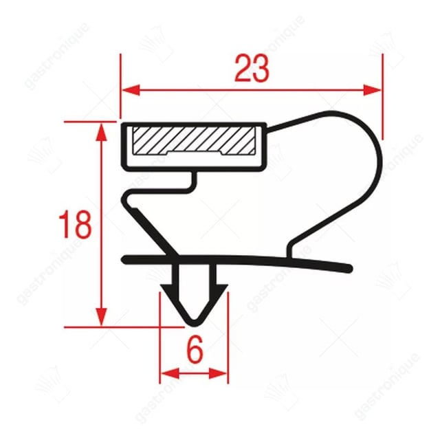 deurrubber 1329x773 mm - Thumbnail 2