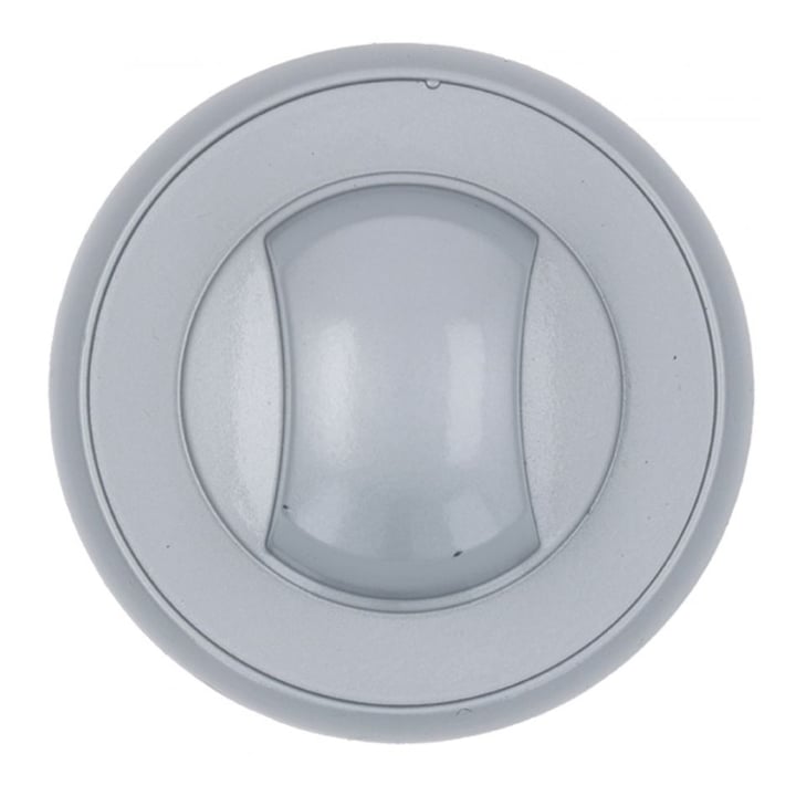 knop universeel ø 72mm as ø 8x6,5mm afvlakking boven/onder zilver