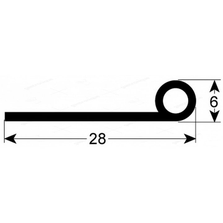 deurrubber 478 mm
