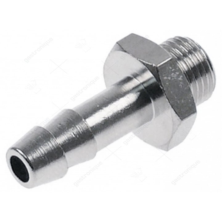 slangaansluiting messing vernikkeld recht draad 1/8" slang ø 6mm vpe 1stuk SB 12