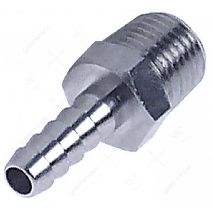 slangaansluiting draad 1/4" tule ø 7mm ID ø 4,5mm tule lengte 19mm SB 14 totale lengte 35mm