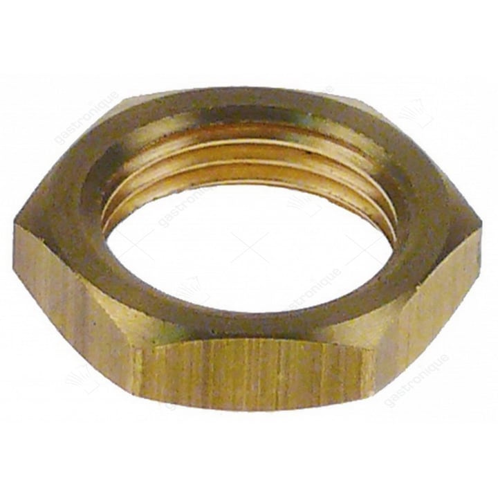 moer draad 3/8" H 6mm koper SB 22 vpe 1stuk