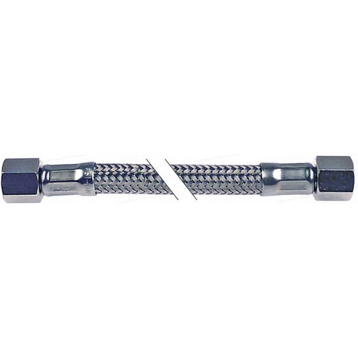 flexibler Schlauch Edelstahl umflochten gerade-gerade DN10 Anschlüsse 1/2" L 1000mm zugelassen DVGW