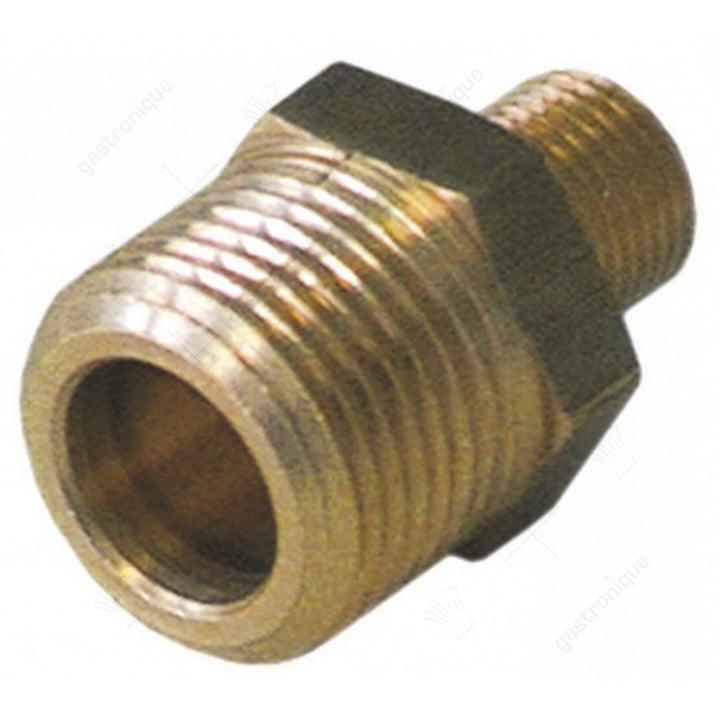 dubbelnippel koper draad 1/8" - 3/8" vpe 1stuk