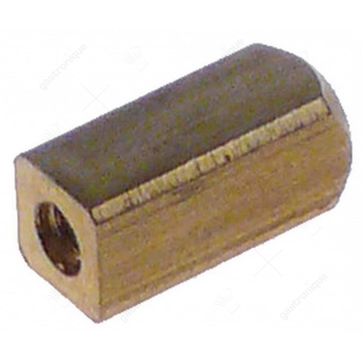 nok vierkant koper draad M3 L 12mm B 6mm H 6mm draad L 10mm