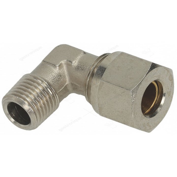 elbow coupling with cone 1/4"m ø 10 mm