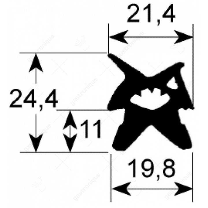 deurrubber voor oven 680x570 mm