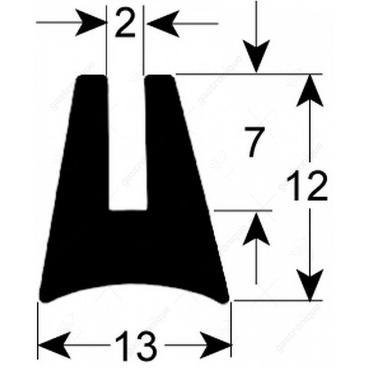rubber voor ruit oven 2100 mm
