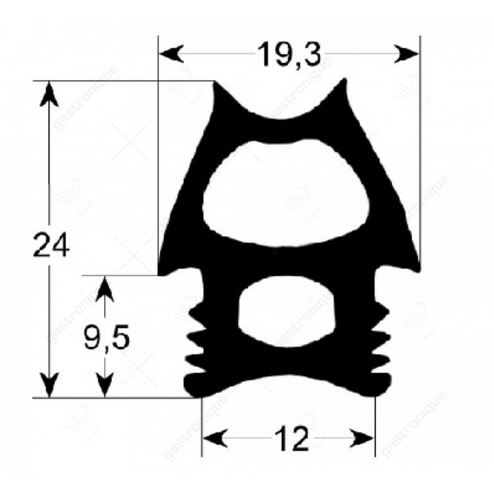 deurrubber voor oven 695x485 mm