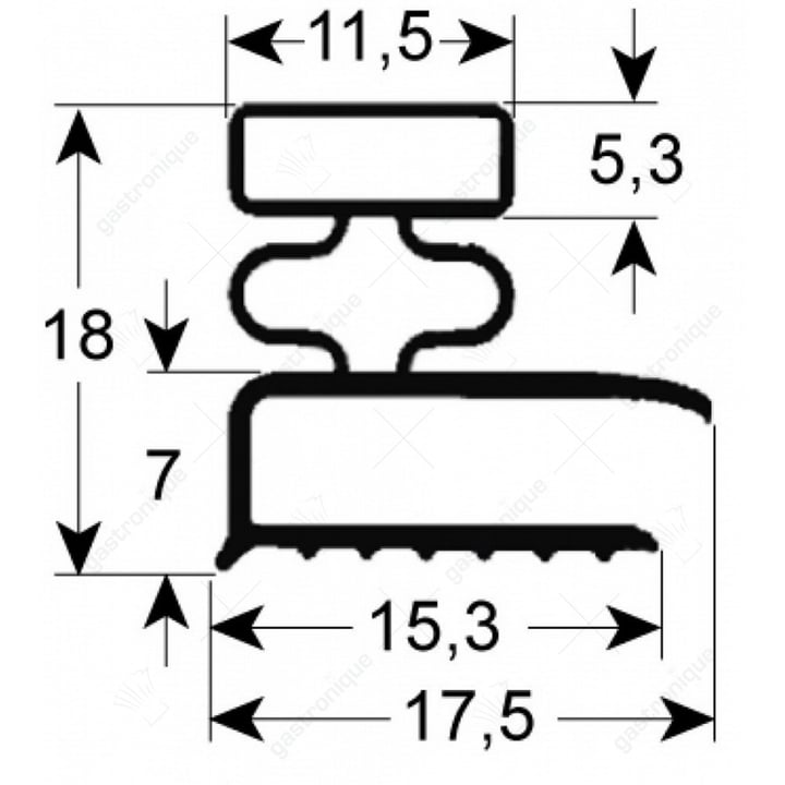 omsluit deurrubber 1552x805 mm