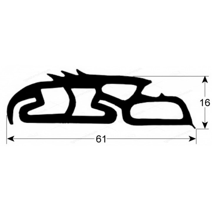 unteres Gummi für Ofentür 660 mm