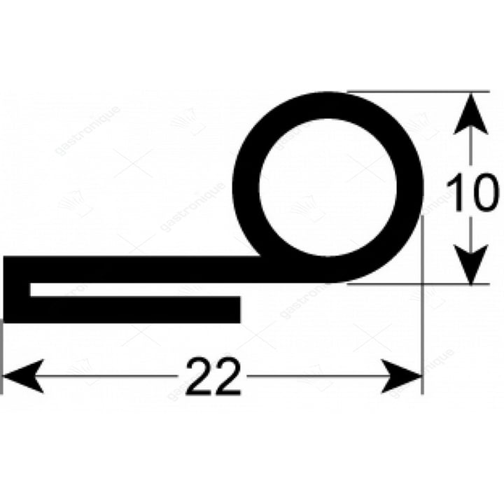 deurrubber voor oven 2514 - 25 m