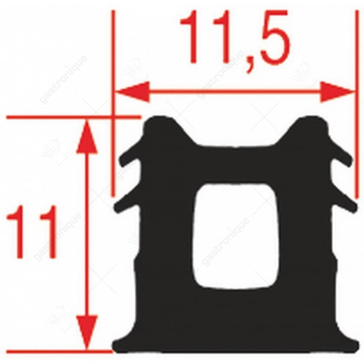 deurrubber voor oven - 6 m