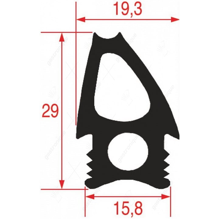deurrubber voor oven 725x475 mm