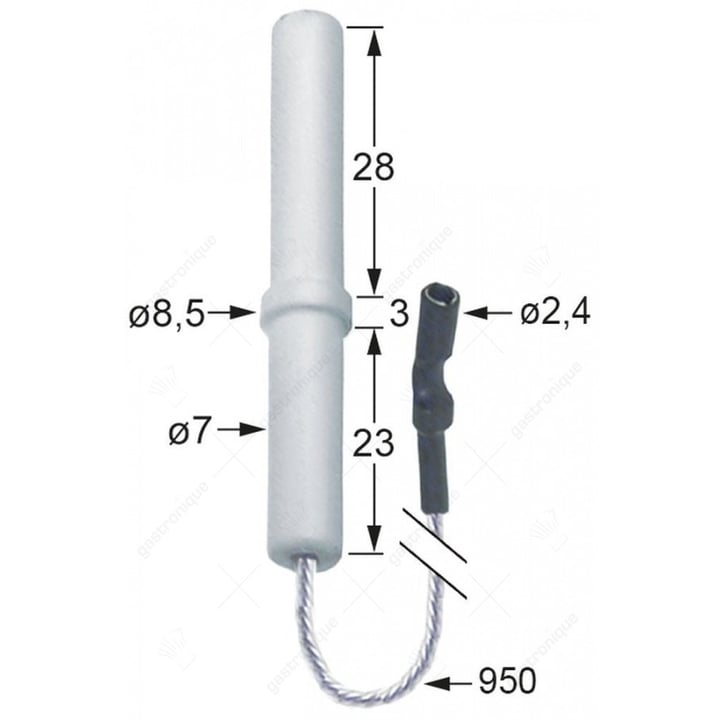BOUGIE ONTSTEKINGSKABELS ROND ø 6,5x55mm