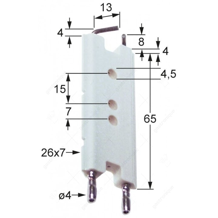 bougie met ontstekingskabels 66x26 mm