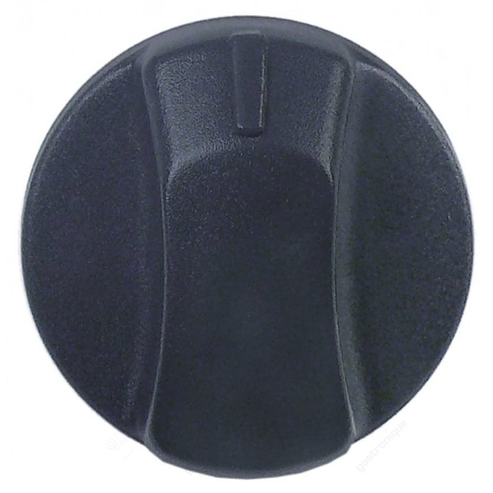 Knopf-Schalter Nullstreifen ø 39mm Achse ø 6x4,6mm Fase unten schwarz