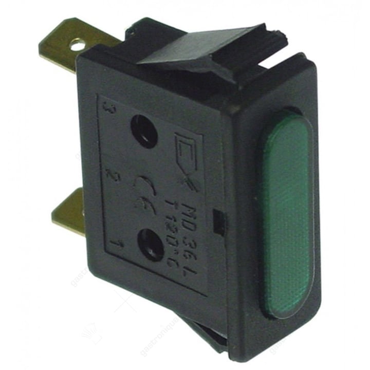 signaallamp inbouwmaat 30x11mm 230V groen