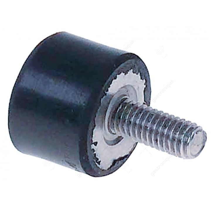 trillingdemper H 15mm ø 20mm draad M6 draad L 14mm