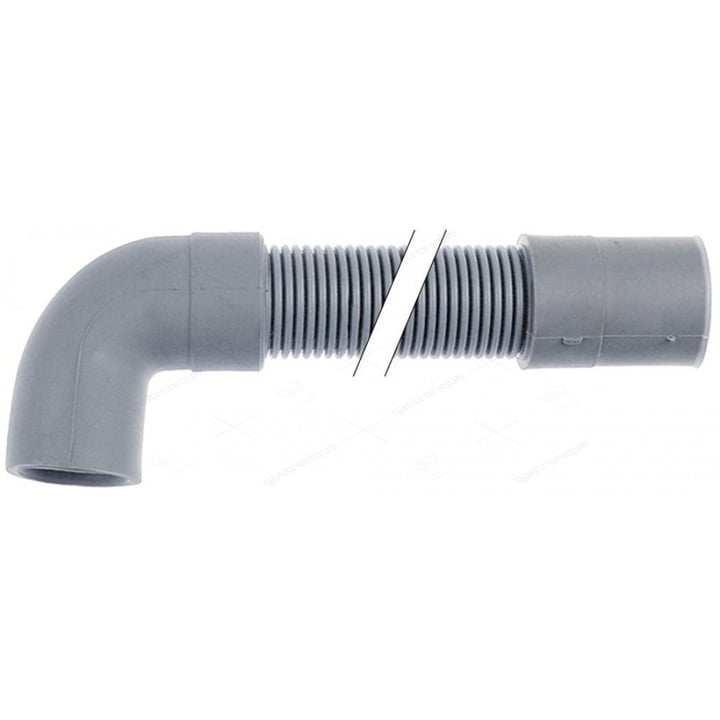 afvoerslang DN19 L 180mm recht ø binnen 19mm recht ø buiten 25mm haaks ø binnen 21mm