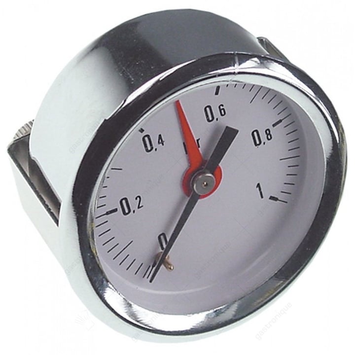 Manometer ø 60mm Druckbereich 0 bis 1bar Gewinde 1/8" Markierung 0,5 Kesselanschluss Rückseite