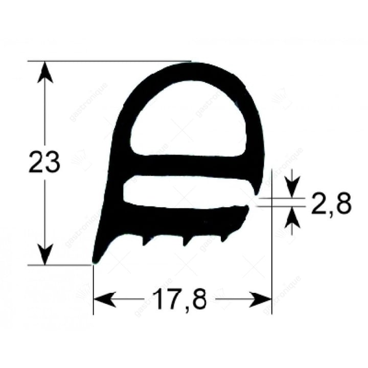 deurrubber voor oven 720x485 mm