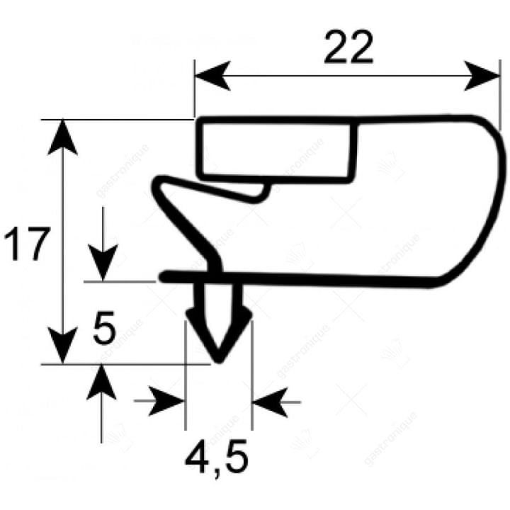 TÜRSCHWELLENGUMMI 408x310 mm