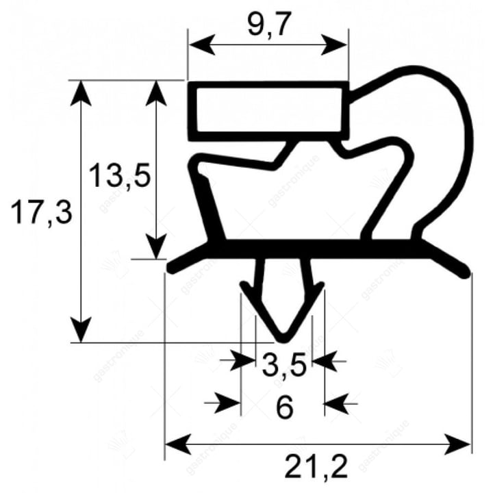 Türgummi 645x465 mm