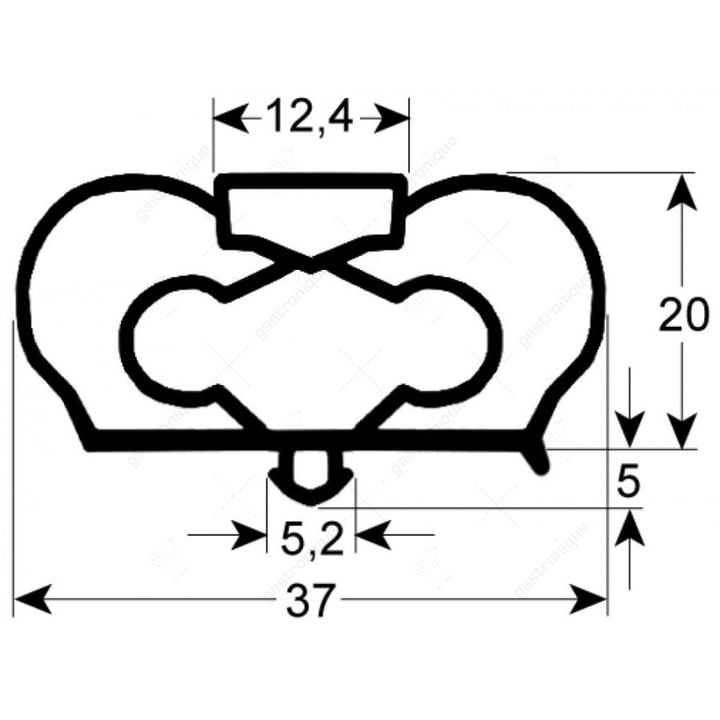 Türgummi 455x185 mm