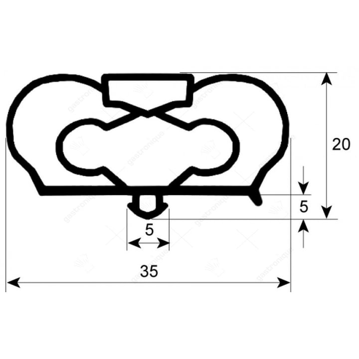 TÜRSCHWELLENGUMMI 605x530 mm