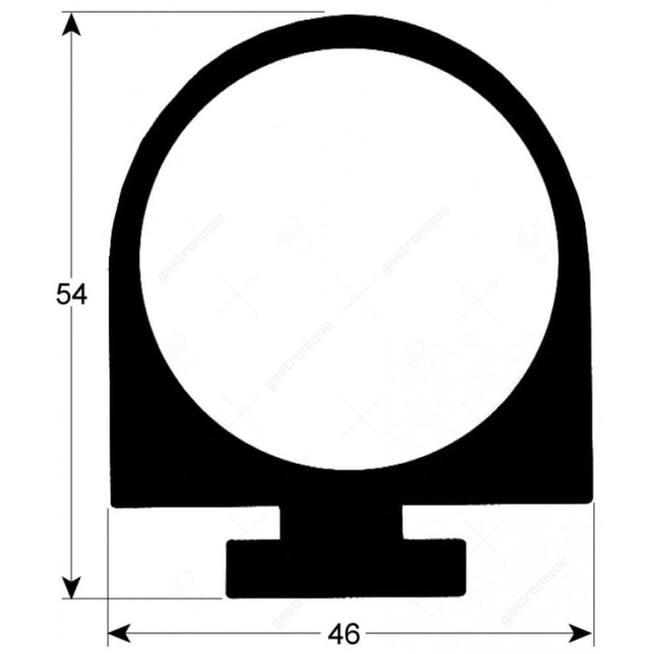 Kühlzellen-Türgummi-Profil 9993 VPE pro Meter schwarz