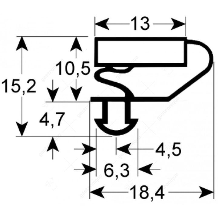 TÜRSCHWELLEN GUMMI 612x295 mm