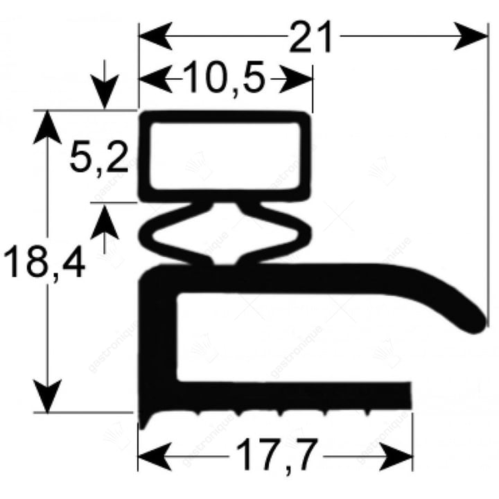 TÜRSCHWELLEN GUMMI 2002 - LÄNGE 2000 mm