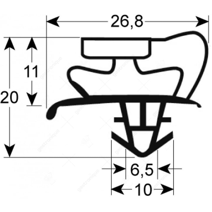 Türgummi 1035 - 2500 mm